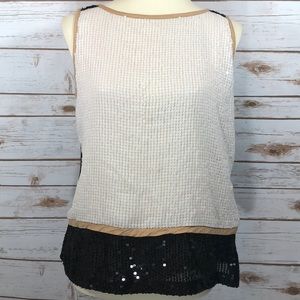 Ann Taylor Loft Petite Sleeveless Sequin Top sz LP